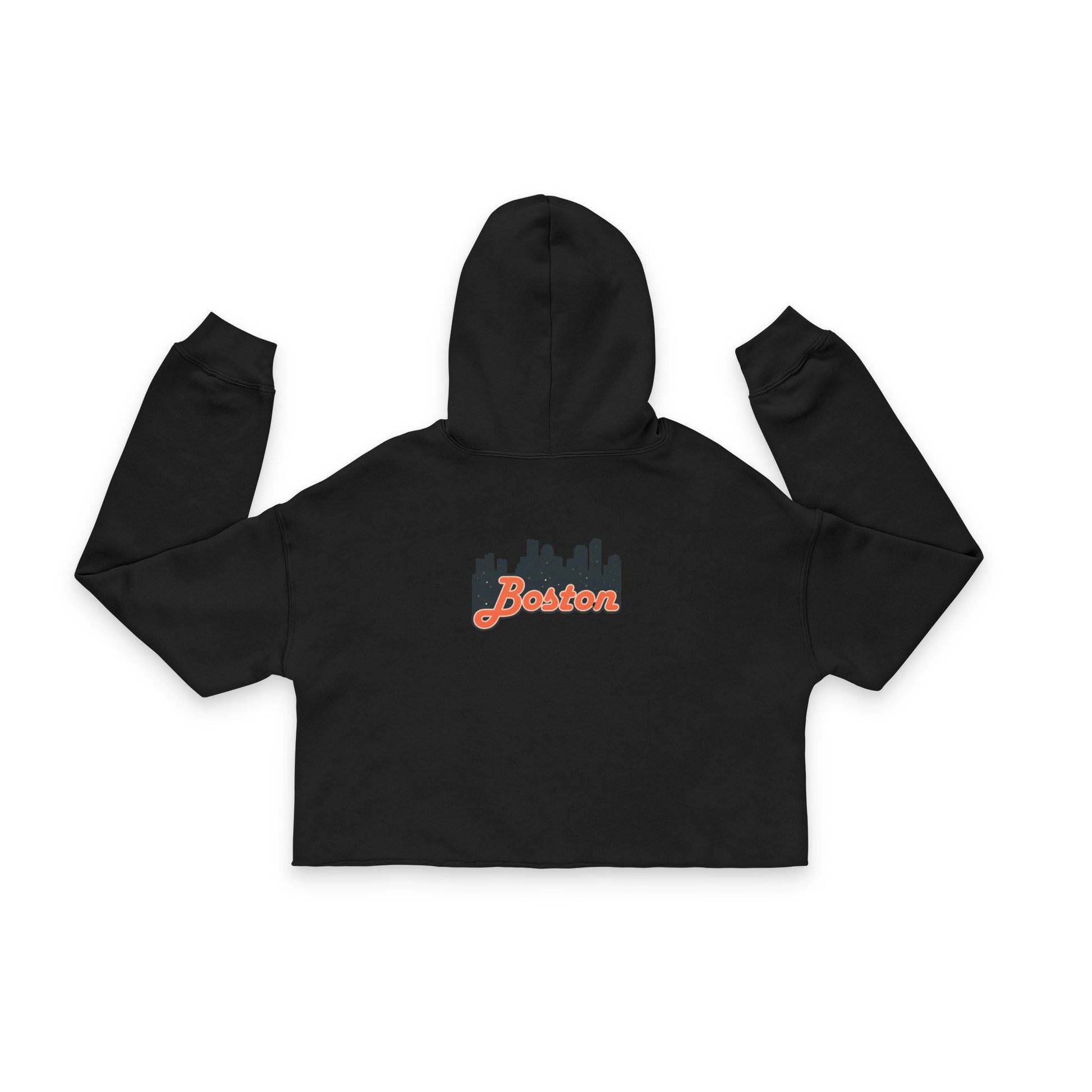 Boston Women's Cropped Hoodie, Stylish Streetwear, Casual Summer Top, Perfect Gift, Trendy Athletic Wear, Urban Fashion