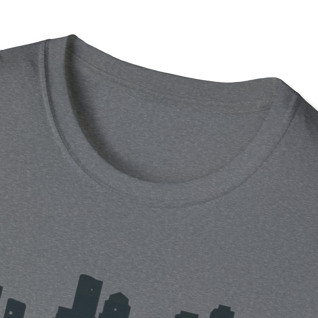 Boston Skyline Unisex Softstyle T-Shirt, City Tee, Gift for Travelers, Summer Casual Wear, Urban Style Shirt, Boston Pride