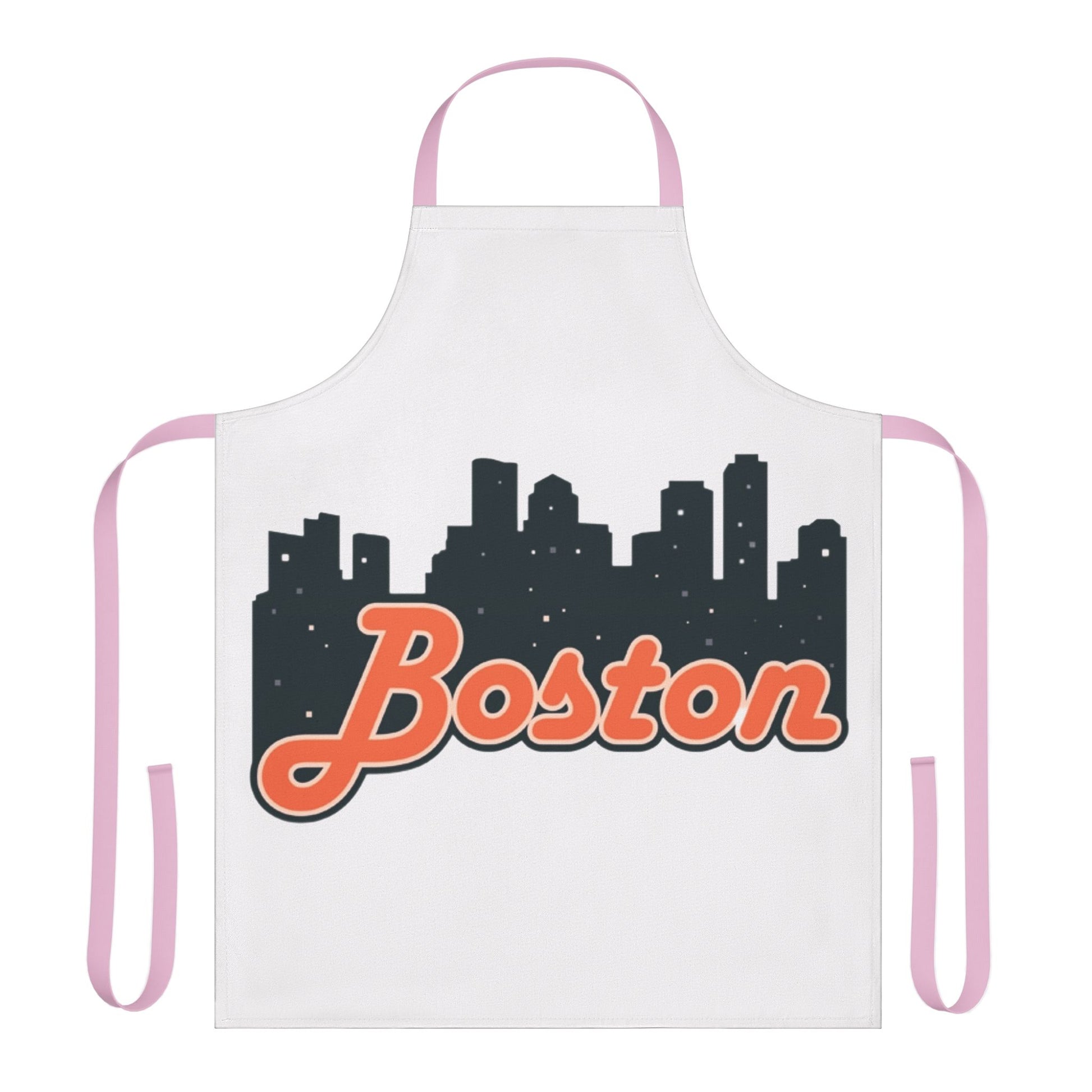 Boston Skyline Apron with Colorful Straps | Perfect Gift for Chefs, Cooking Enthusiasts, Food Lovers, Housewarming, Birthdays