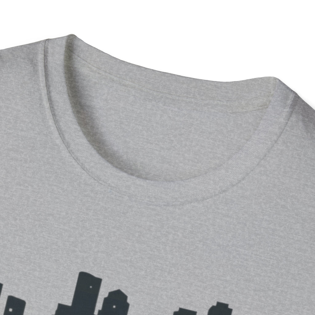 Boston Skyline Unisex Softstyle T-Shirt, City Tee, Gift for Travelers, Summer Casual Wear, Urban Style Shirt, Boston Pride