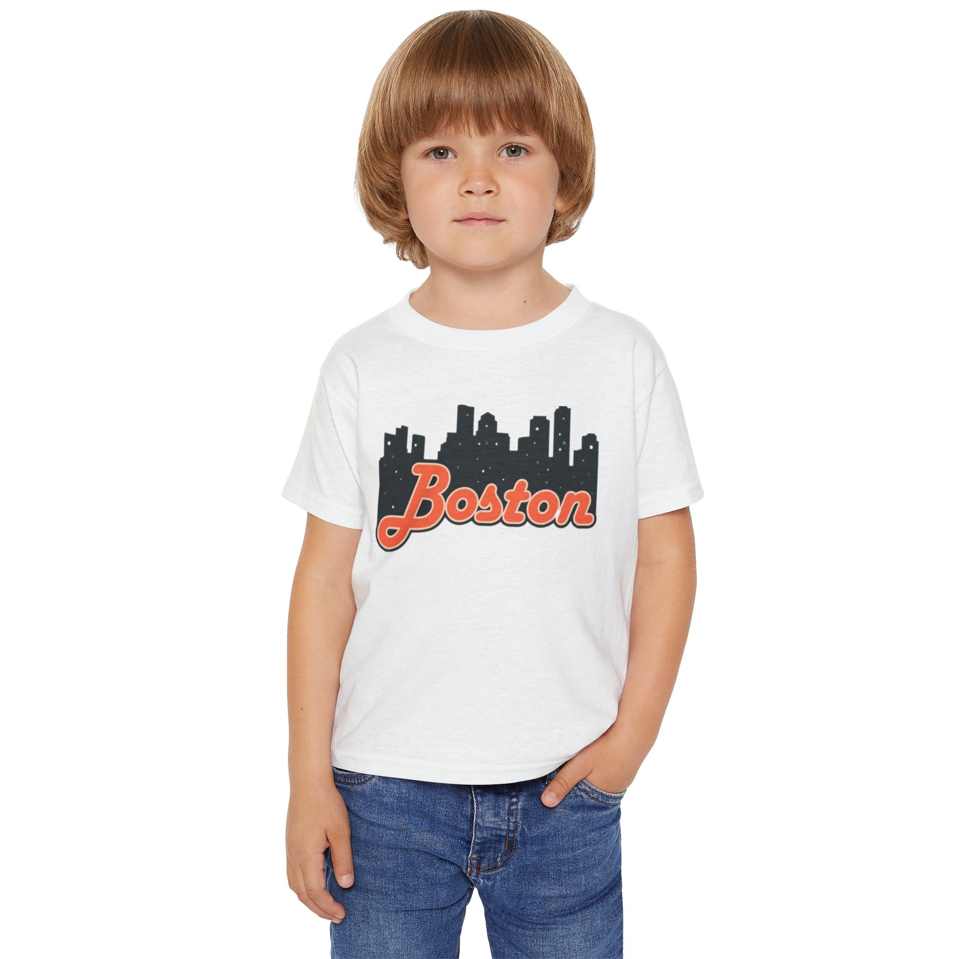 Boston Skyline Toddler T-Shirt, Cute Boston Shirt, Kids City Tee, Baby Gift, Toddler Apparel