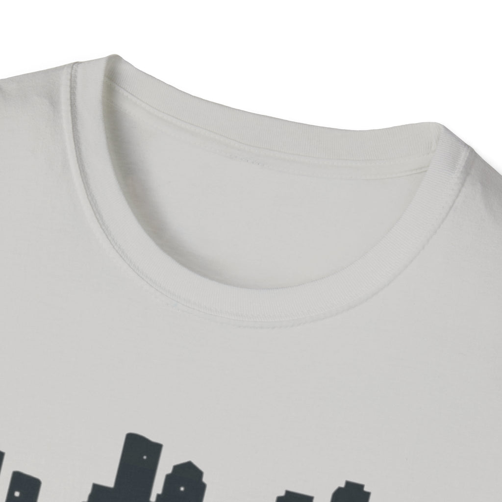 Boston Skyline Unisex Softstyle T-Shirt, City Tee, Gift for Travelers, Summer Casual Wear, Urban Style Shirt, Boston Pride