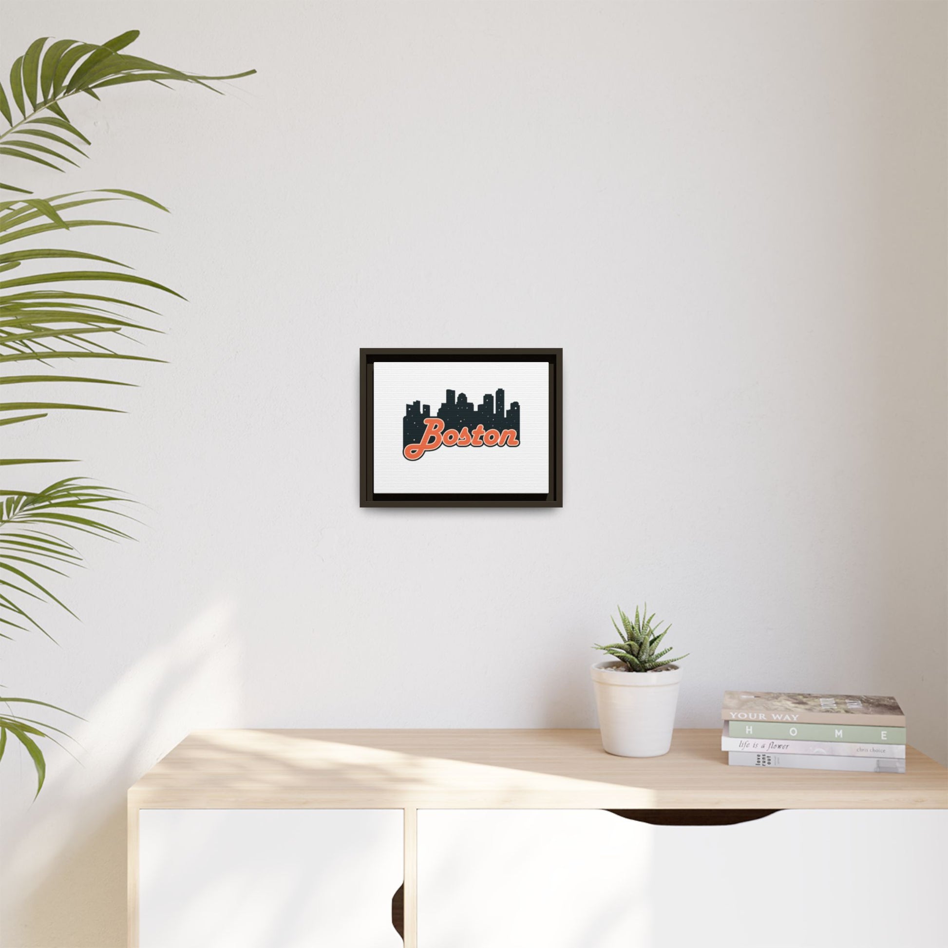 Boston Skyline Matte Canvas Wall Art, Framed Cityscape Decor for Home, Unique Gift, Boston Art Print, Urban Wall Decor