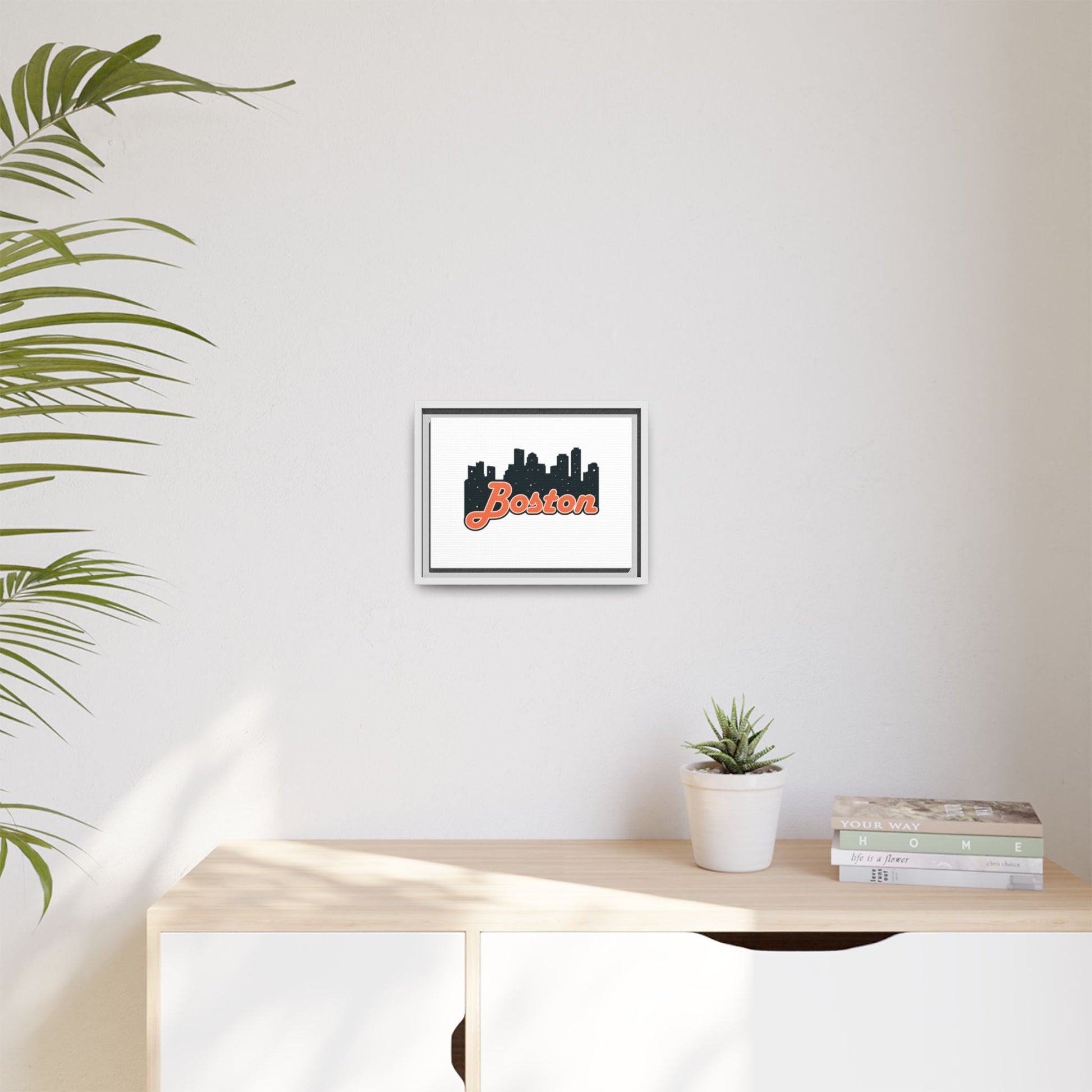 Boston Skyline Matte Canvas Wall Art, Framed Cityscape Decor for Home, Unique Gift, Boston Art Print, Urban Wall Decor