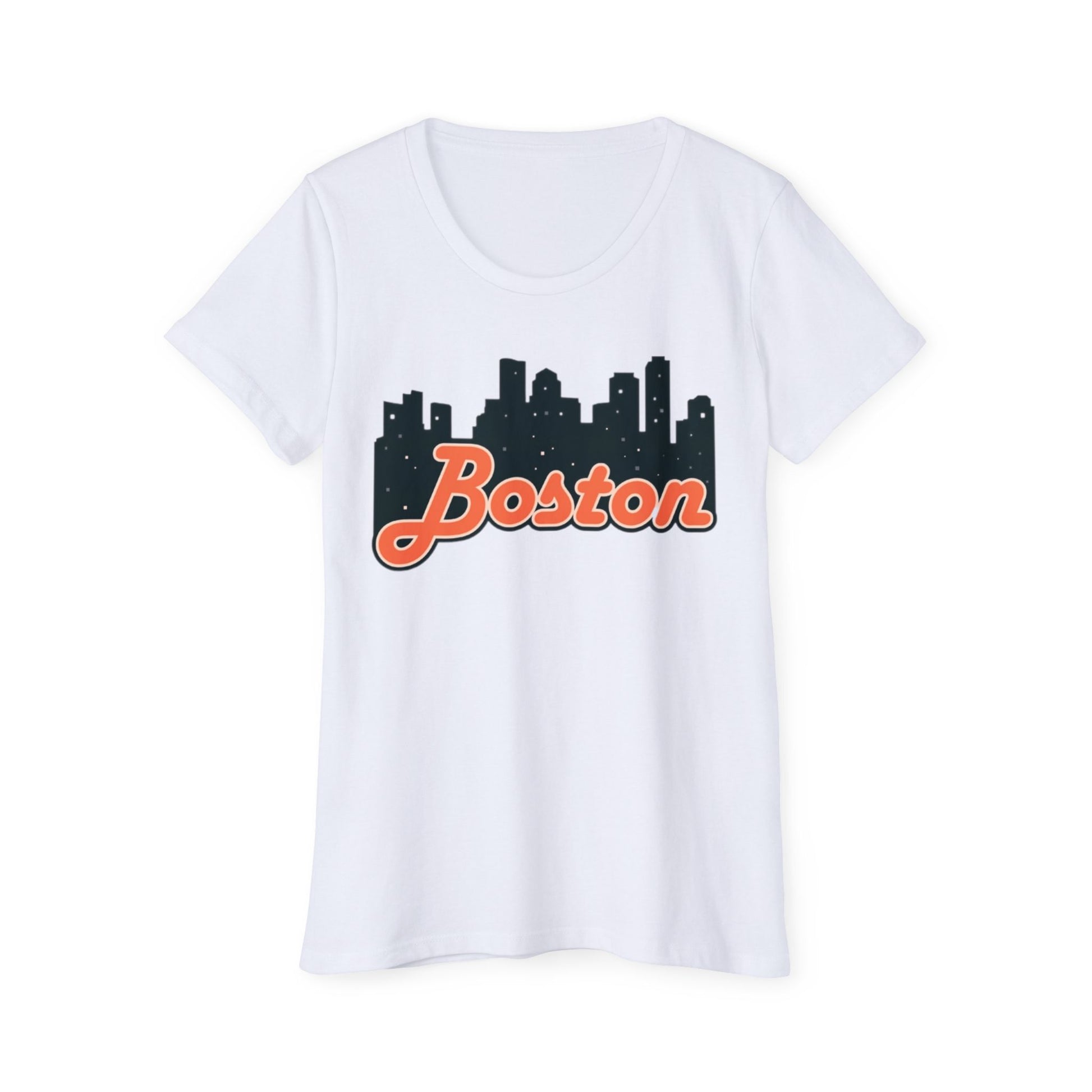 Boston Skyline Women's Organic Tee, Boston T-Shirt, City Pride Shirt, Eco-Friendly Fashion, Casual Summer Top