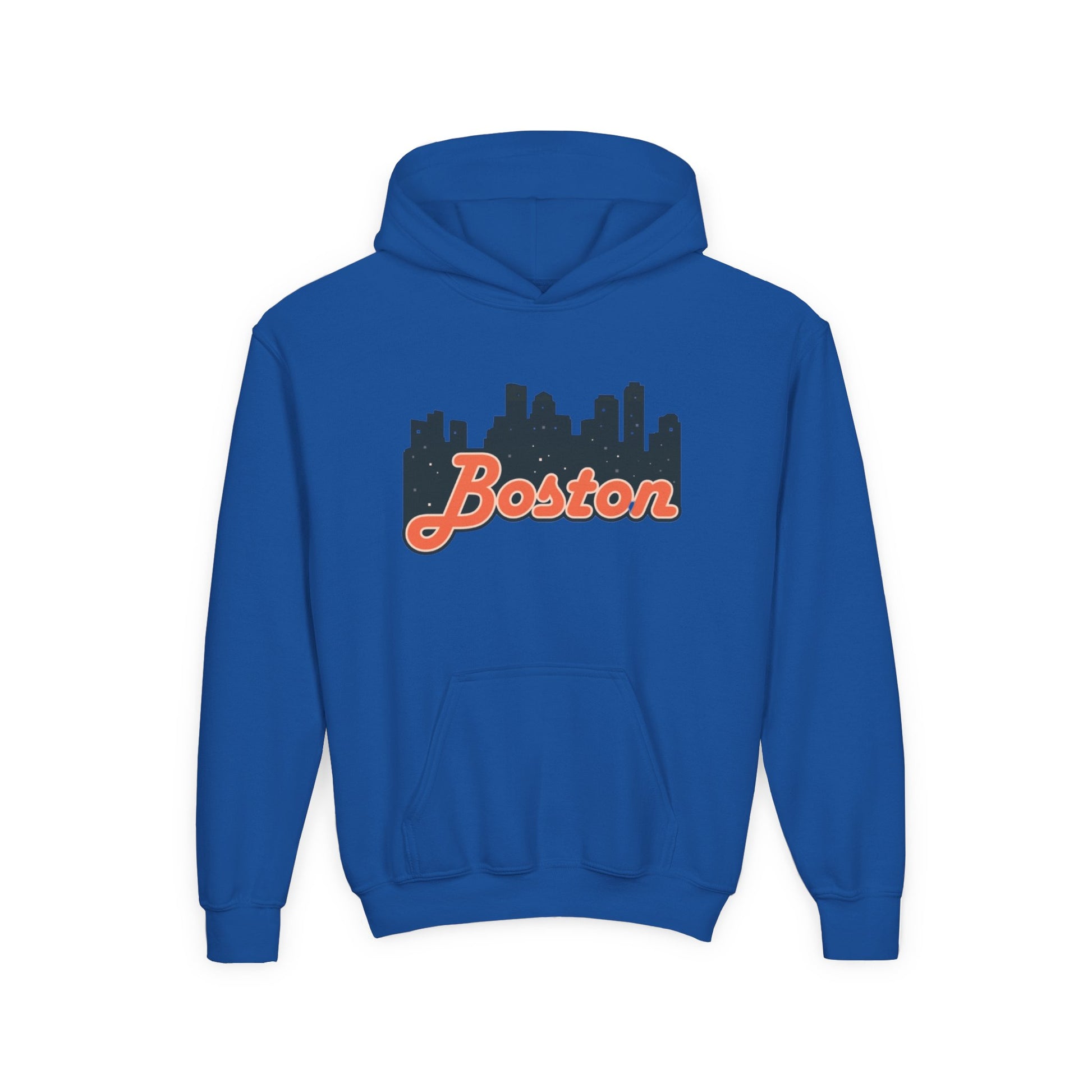 Boston Youth Hoodie - Heavy Blend Sweatshirt, Comfortable Kids Apparel, Urban Style, Perfect for Summer Trips, Boston Gifts