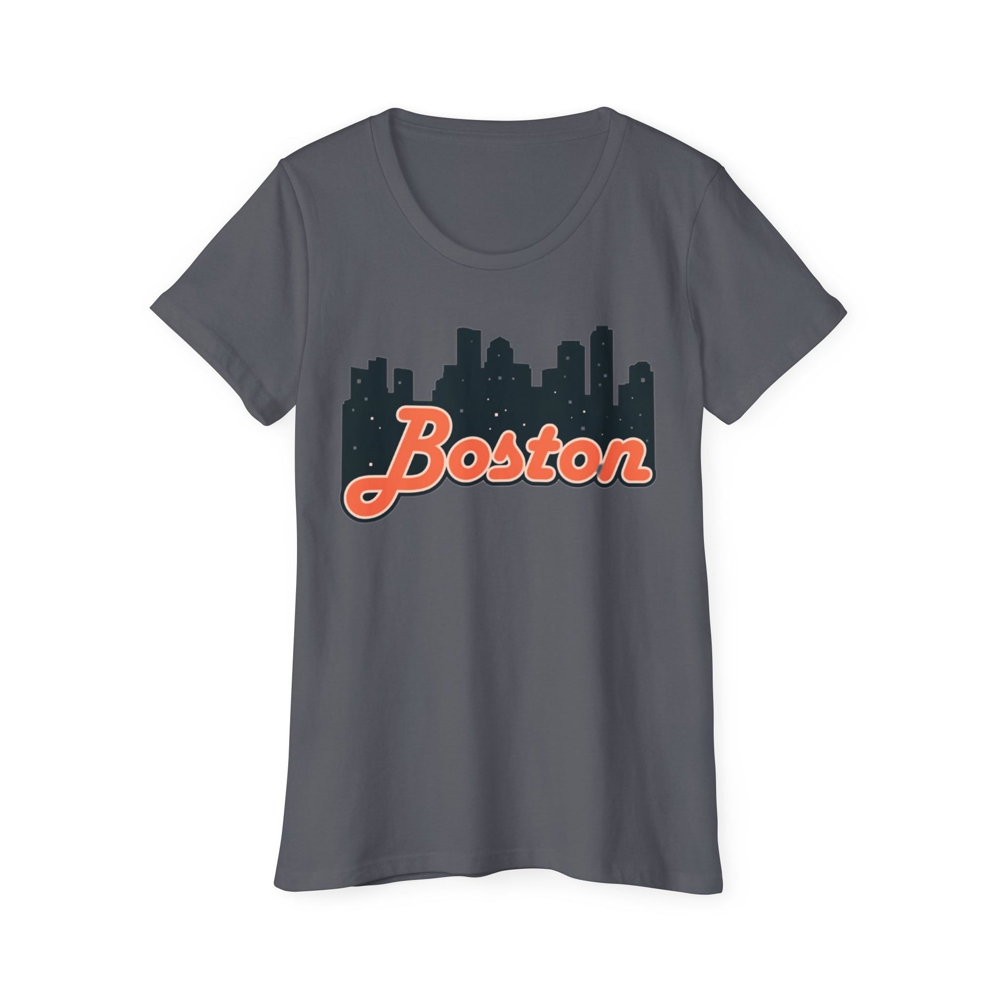 Boston Skyline Women's Organic Tee, Boston T-Shirt, City Pride Shirt, Eco-Friendly Fashion, Casual Summer Top