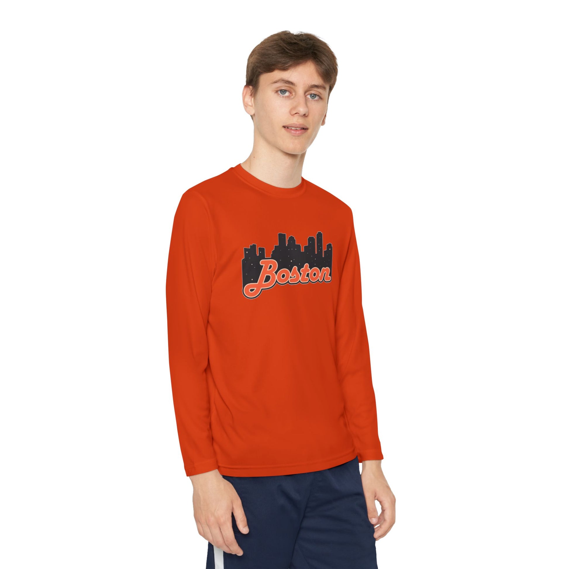 Boston Youth Long Sleeve Tee - Perfect for Sports, Casual Wear, Gift for Kids, Boston City Lovers, Birthday Gift