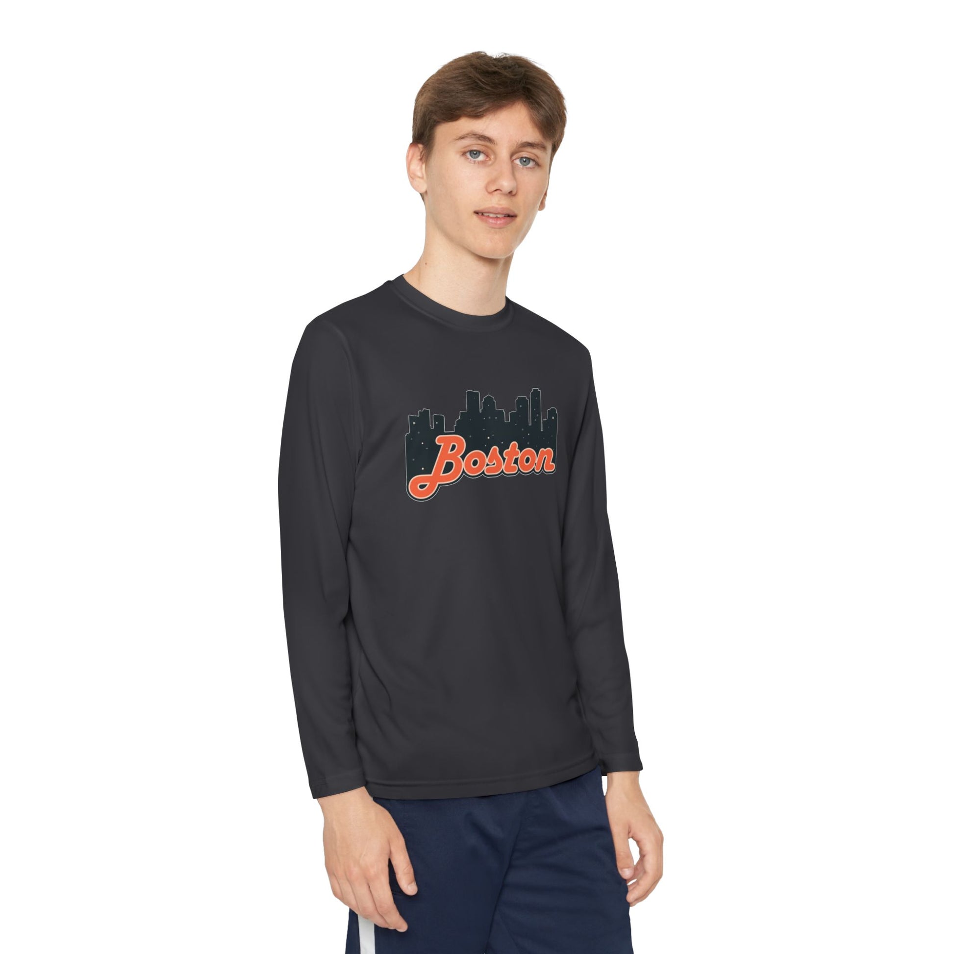 Boston Youth Long Sleeve Tee - Perfect for Sports, Casual Wear, Gift for Kids, Boston City Lovers, Birthday Gift