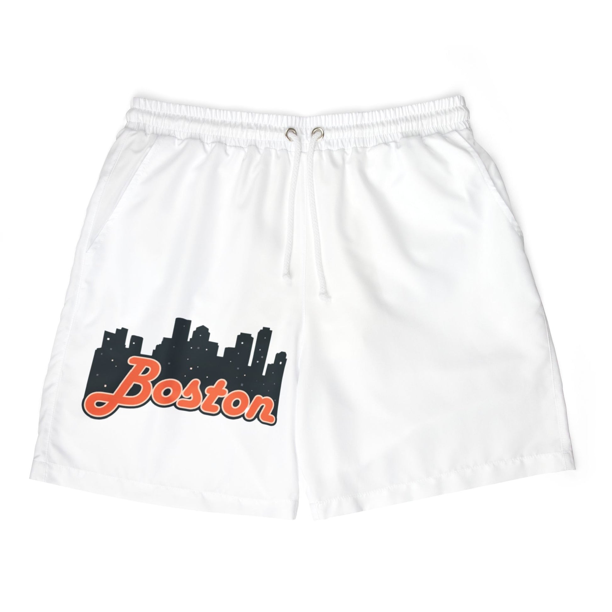 Boston Skyline Unisex Swim Shorts, Beachwear, Summer Swim Trunks, Casual Swimwear, Vacation Essentials, Gift for Him/Her