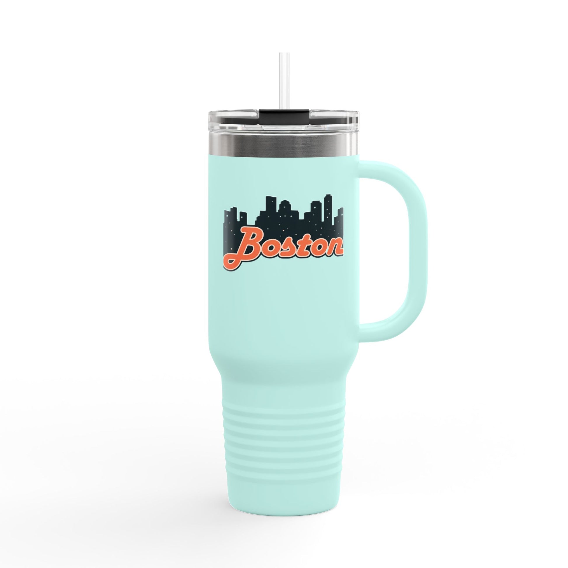 Boston Insulated Travel Mug | 40oz Thermal Cup for Coffee, Personalized Gifts for Her, Travel Tumbler, Souvenir Drinkware, Holiday Essential