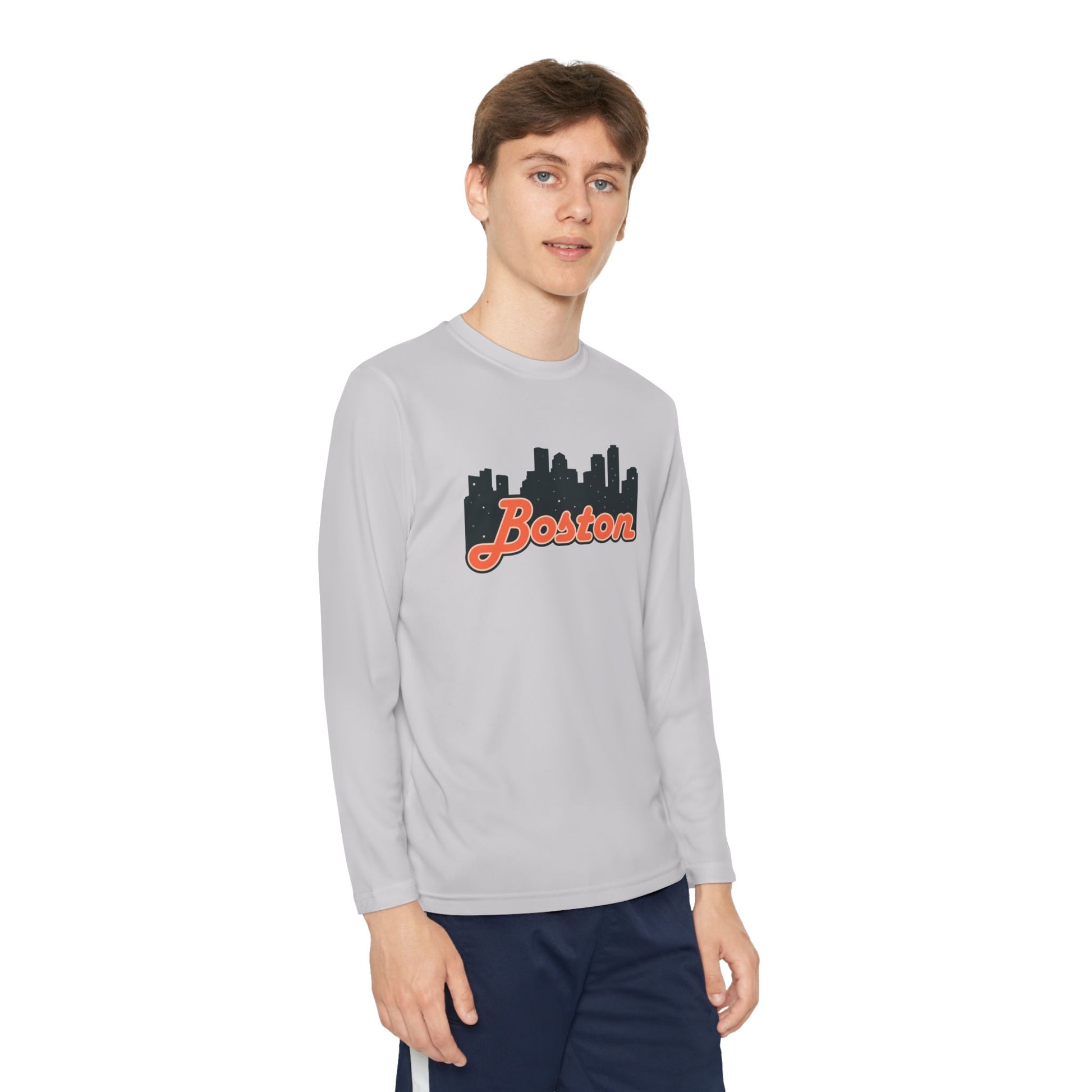 Boston Youth Long Sleeve Tee - Perfect for Sports, Casual Wear, Gift for Kids, Boston City Lovers, Birthday Gift
