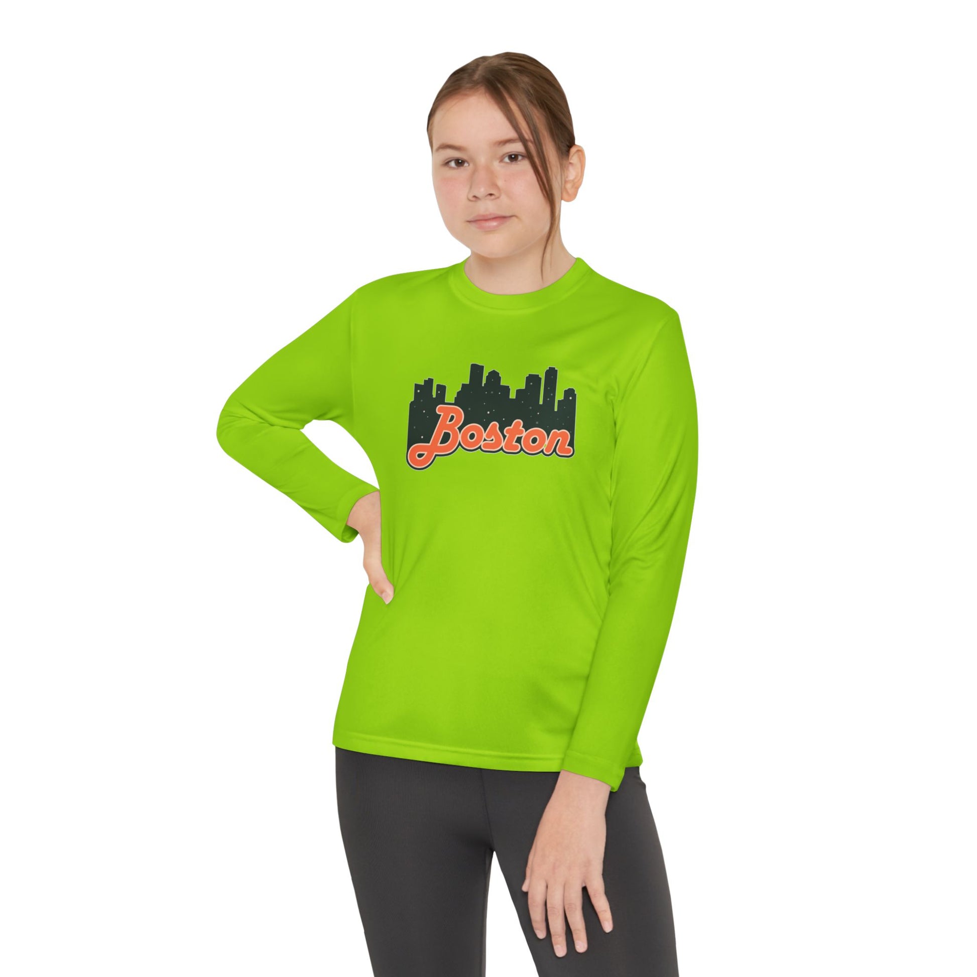 Boston Youth Long Sleeve Tee - Perfect for Sports, Casual Wear, Gift for Kids, Boston City Lovers, Birthday Gift