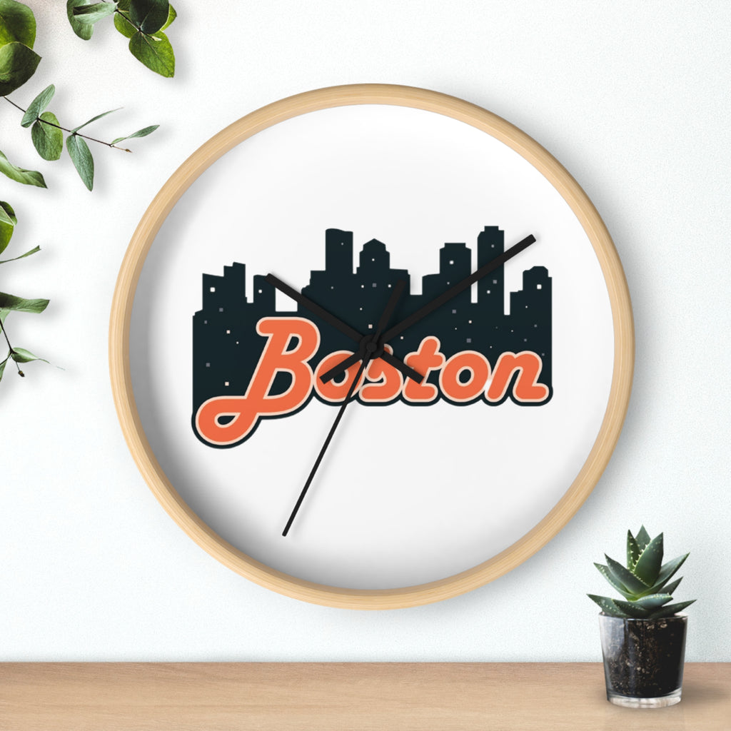Boston Skyline Wall Clock | Urban Decor, Home & Office Wall Art, Gift for City Lovers, Modern Clock, Boston Souvenir