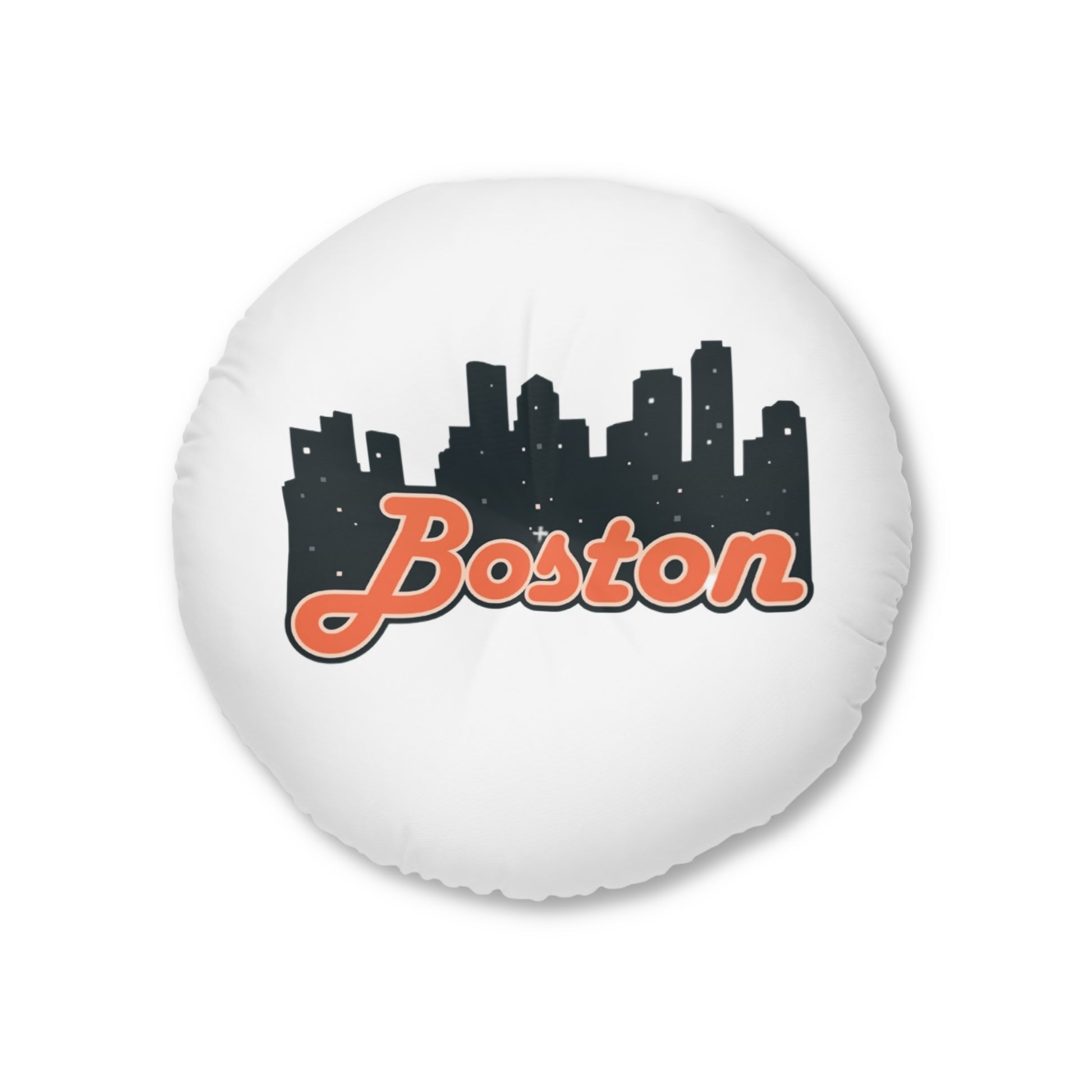 Boston Skyline Tufted Floor Pillow, Cozy Home Decor, City-Themed Accent Cushion, Decorative Throw Pillow, Urban Living Gift