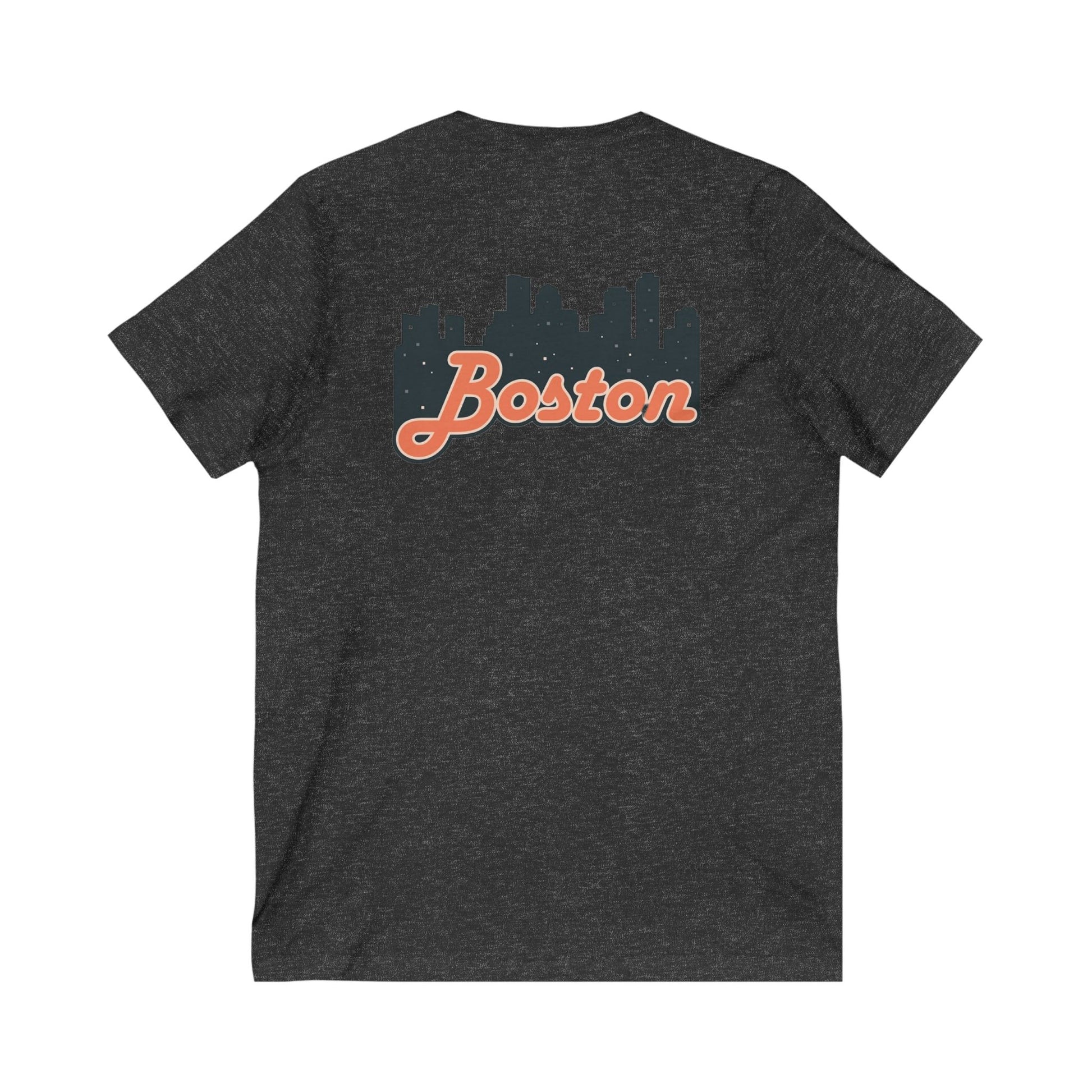 Boston Skyline V-Neck Tee - Unisex City Shirt, Boston Apparel, Travel Souvenir, Casual Wear, Skyline T-Shirt