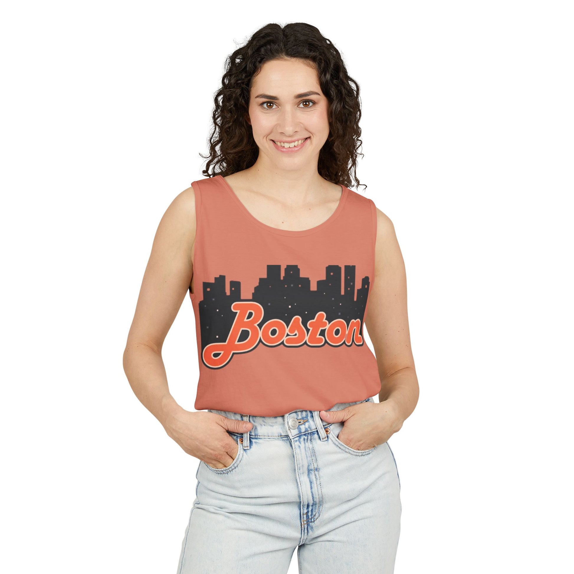 Boston Skyline Unisex Tank Top | Summer Vibes, Vacation Wear, Gift for City Lovers, Casual Style, Hipster Fashion
