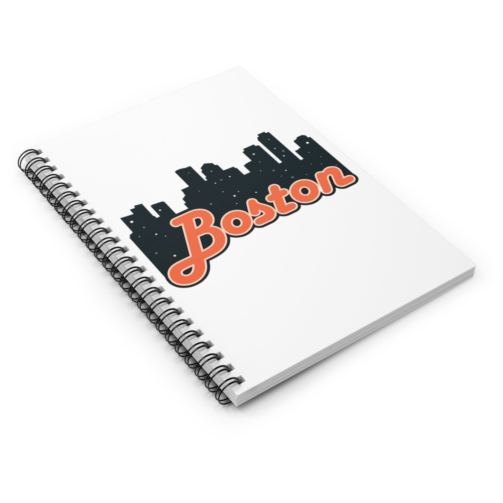 Boston Skyline Spiral Notebook - Perfect for Students, Journal, Gifts, Souvenirs, Travel Diary