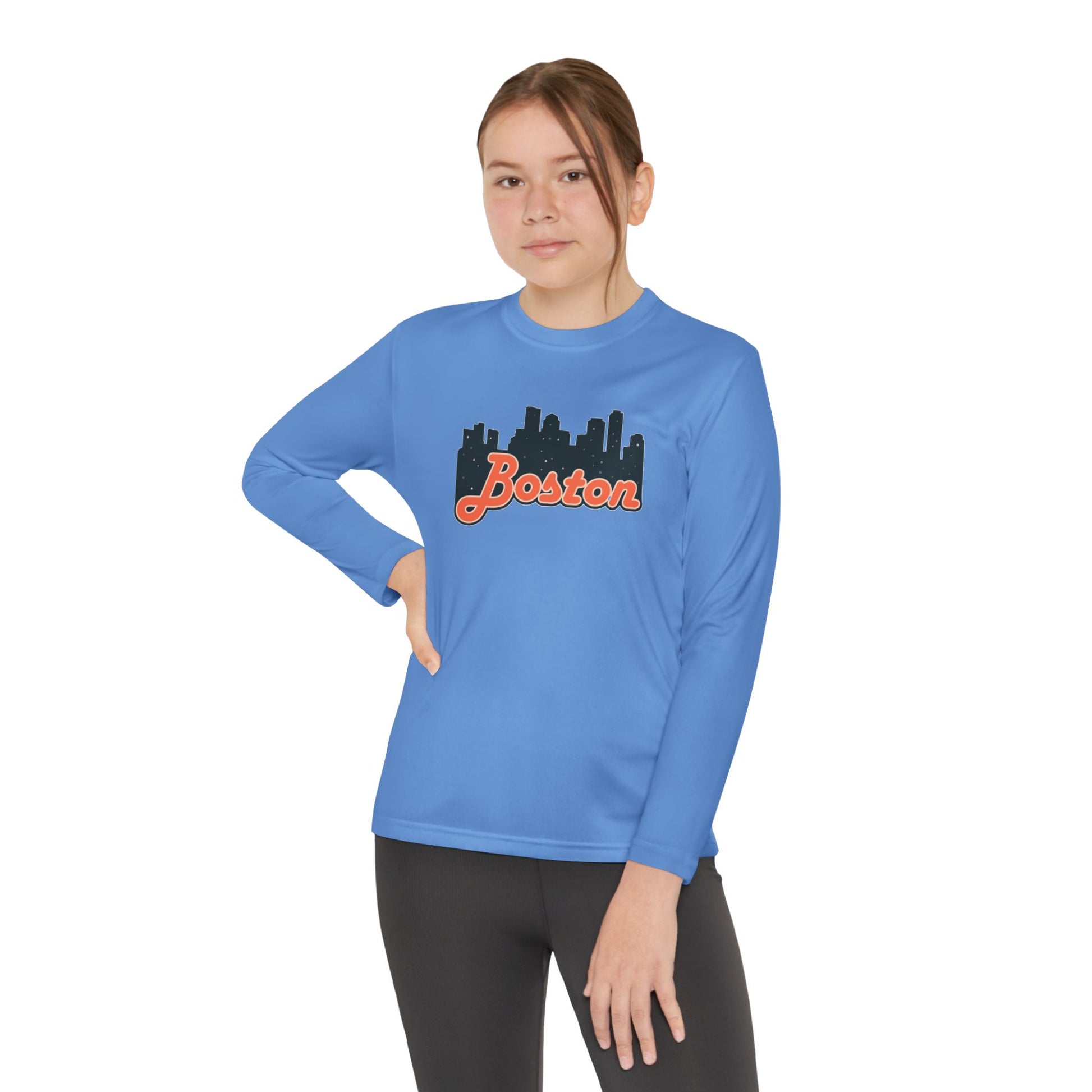 Boston Youth Long Sleeve Tee - Perfect for Sports, Casual Wear, Gift for Kids, Boston City Lovers, Birthday Gift