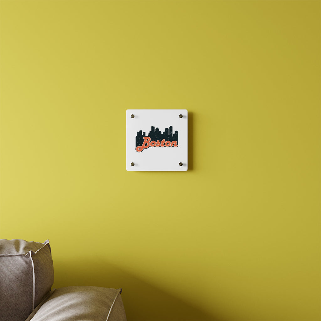 Boston Acrylic Wall Art Panel, Modern Home Decor, City Skyline Wall Art, Urban Wall Decor, Unique Gift Idea, Boston Souvenir