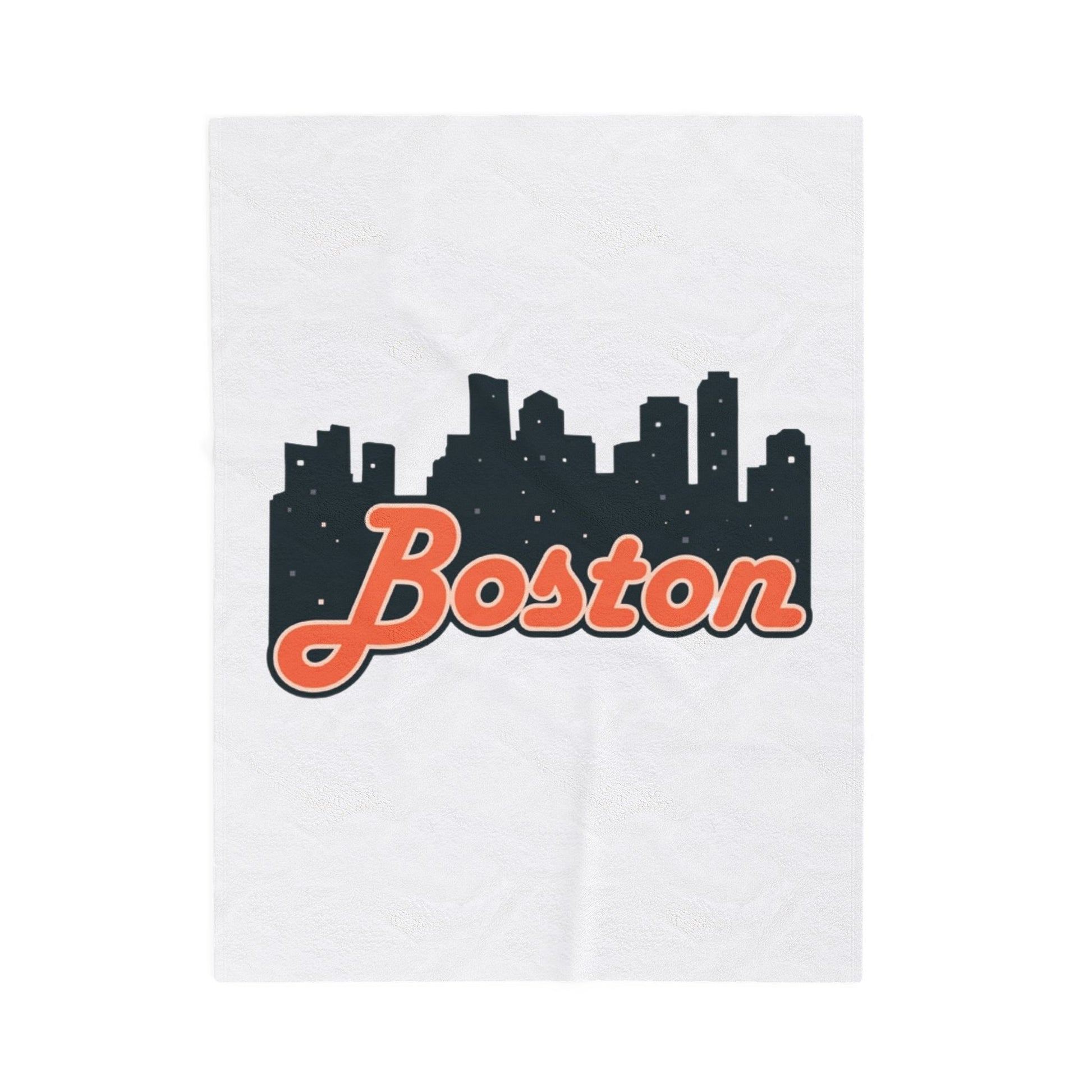Cozy Boston Velveteen Plush Blanket | Personalized Gift, Home Decor, Soft Throw, Boston Souvenir, Travel Companion