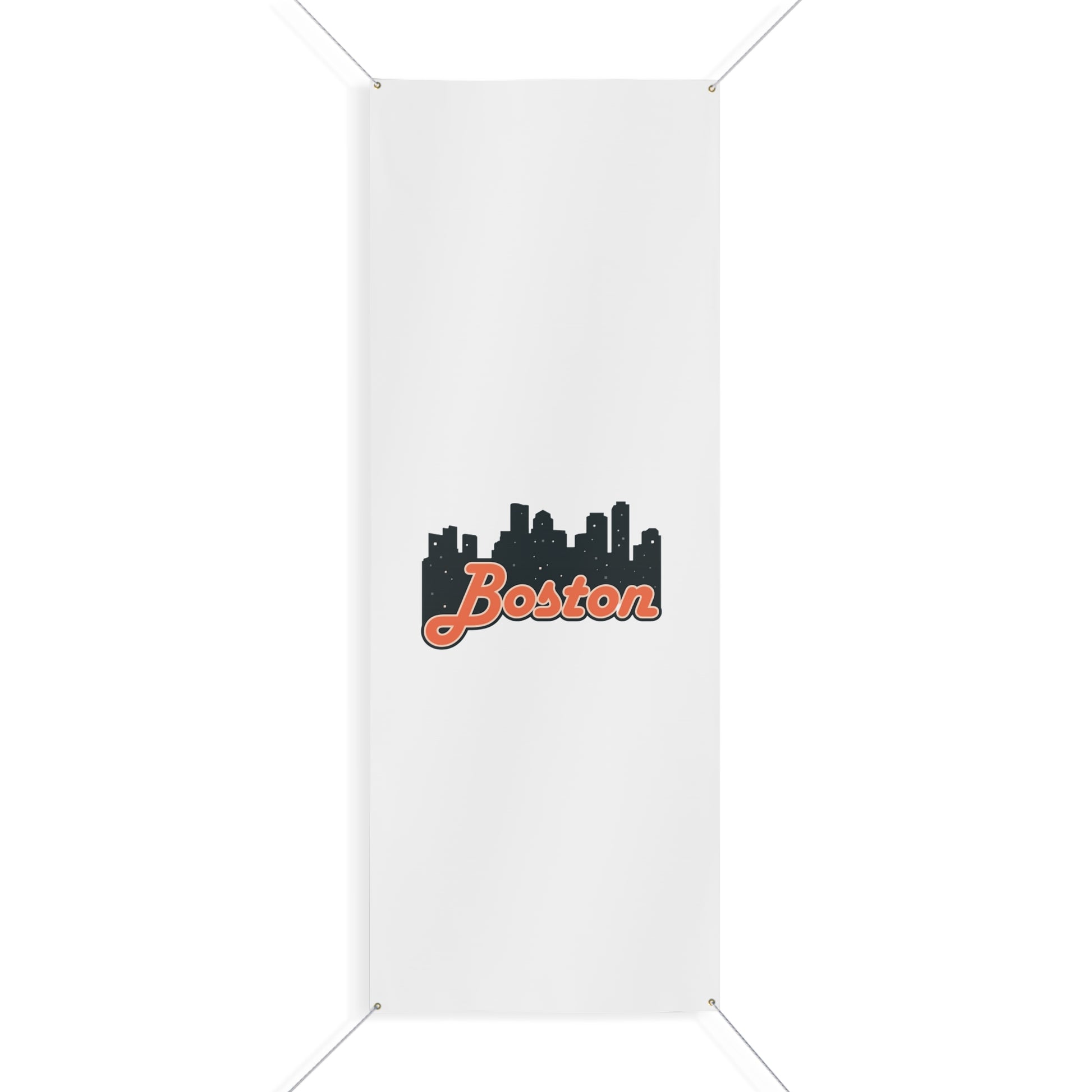Boston City Skyline Matte Banner, Personalized Wall Decor, Outdoor Party Sign, Event Decoration, Sports Theme, Gift for Boston Fans