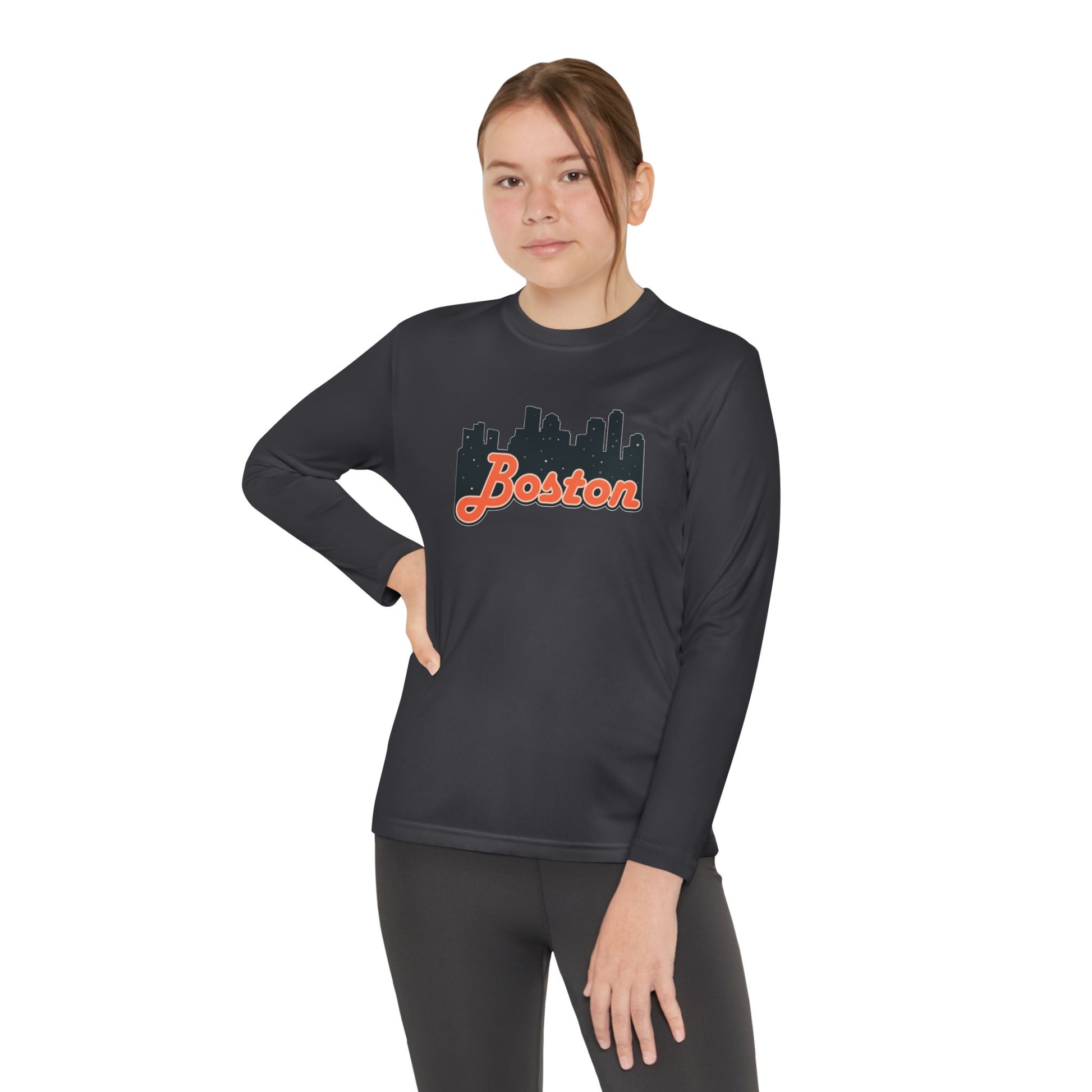 Boston Youth Long Sleeve Tee - Perfect for Sports, Casual Wear, Gift for Kids, Boston City Lovers, Birthday Gift