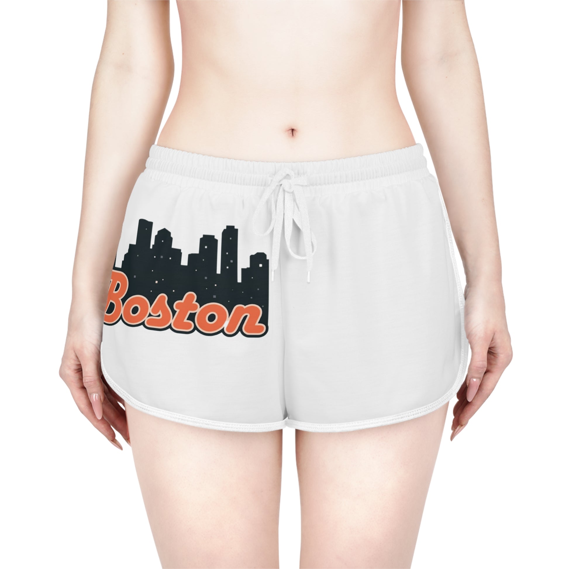 Boston Skyline Women's Relaxed Shorts, Summer Lounging, Travel Apparel, Casual Sportswear, Beach Day Essential