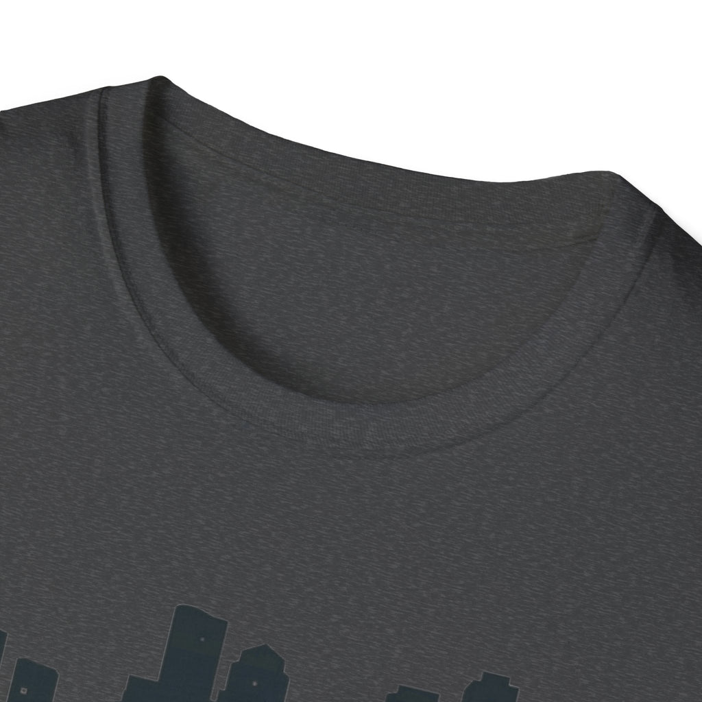 Boston Skyline Unisex Softstyle T-Shirt, City Tee, Gift for Travelers, Summer Casual Wear, Urban Style Shirt, Boston Pride