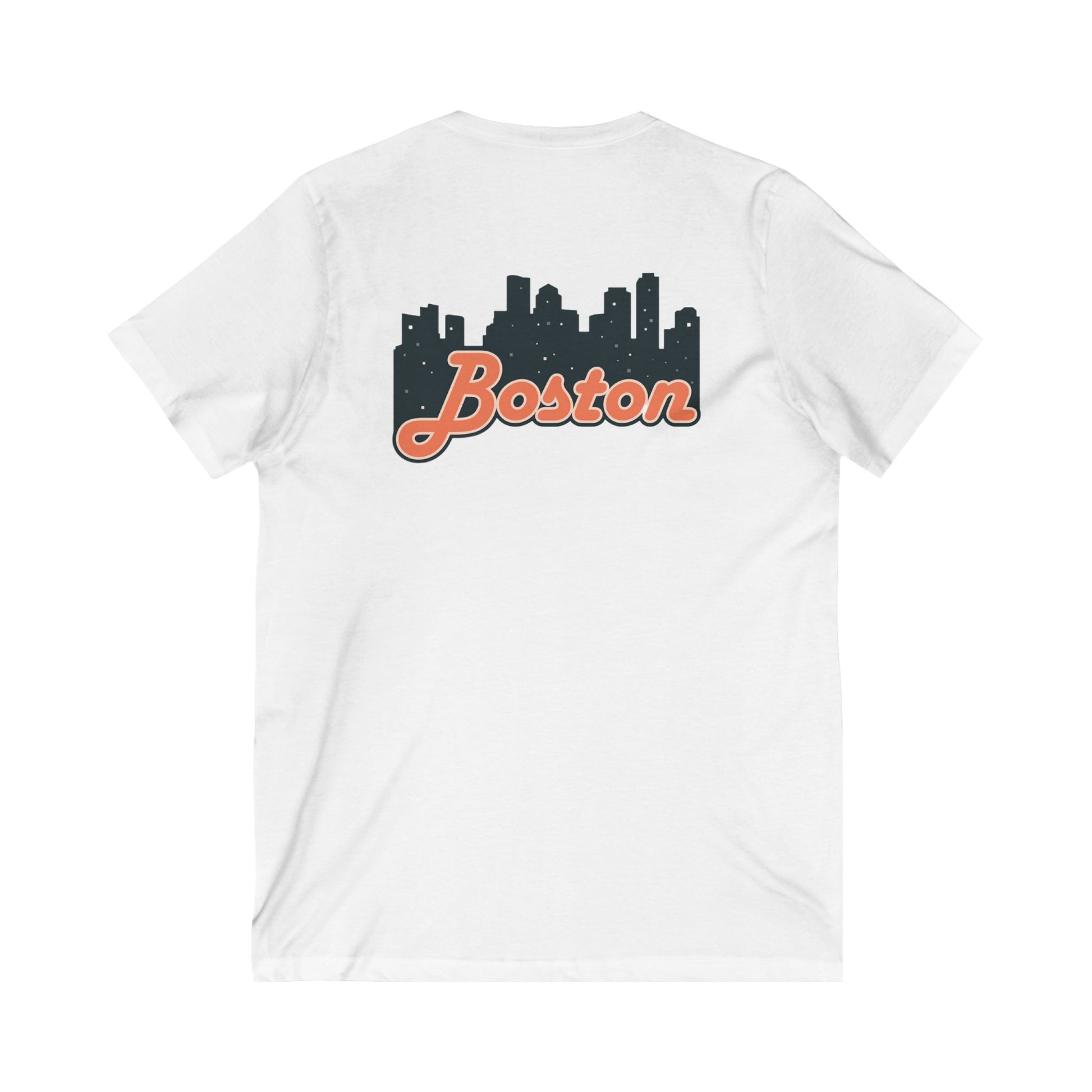 Boston Skyline V-Neck Tee - Unisex City Shirt, Boston Apparel, Travel Souvenir, Casual Wear, Skyline T-Shirt