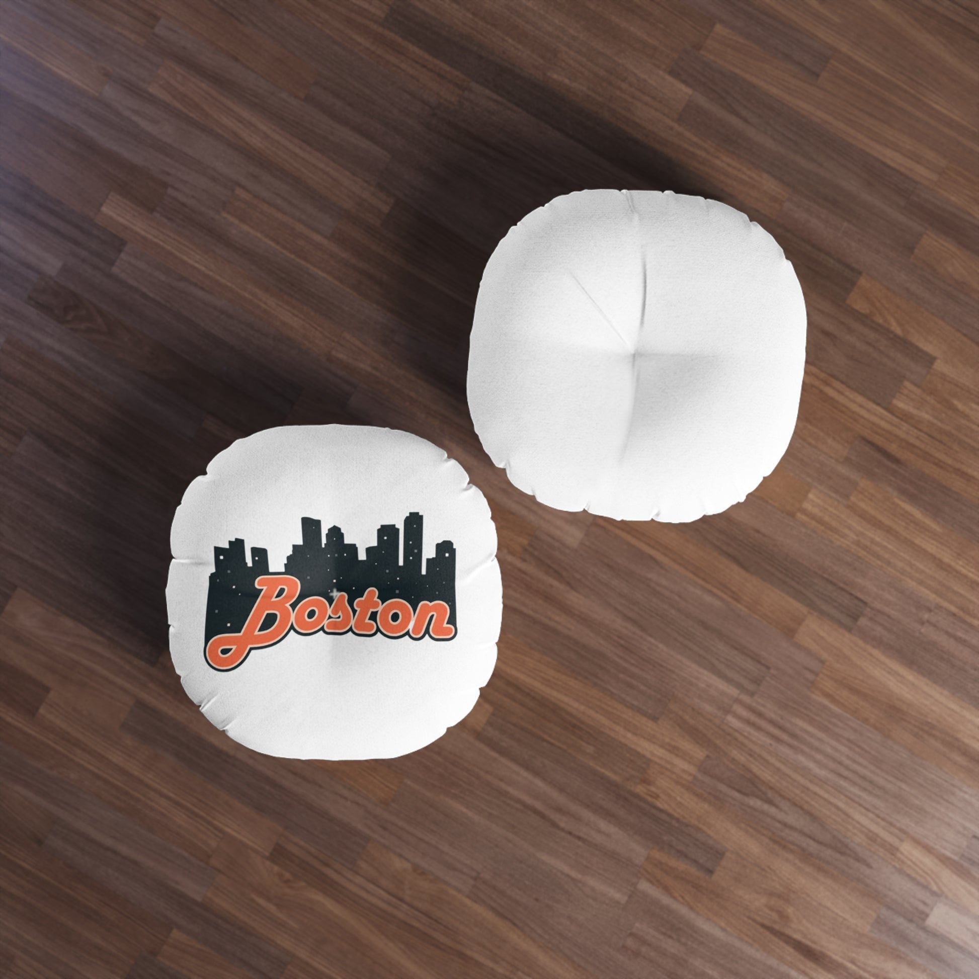 Boston Skyline Tufted Floor Pillow, Cozy Home Decor, City-Themed Accent Cushion, Decorative Throw Pillow, Urban Living Gift