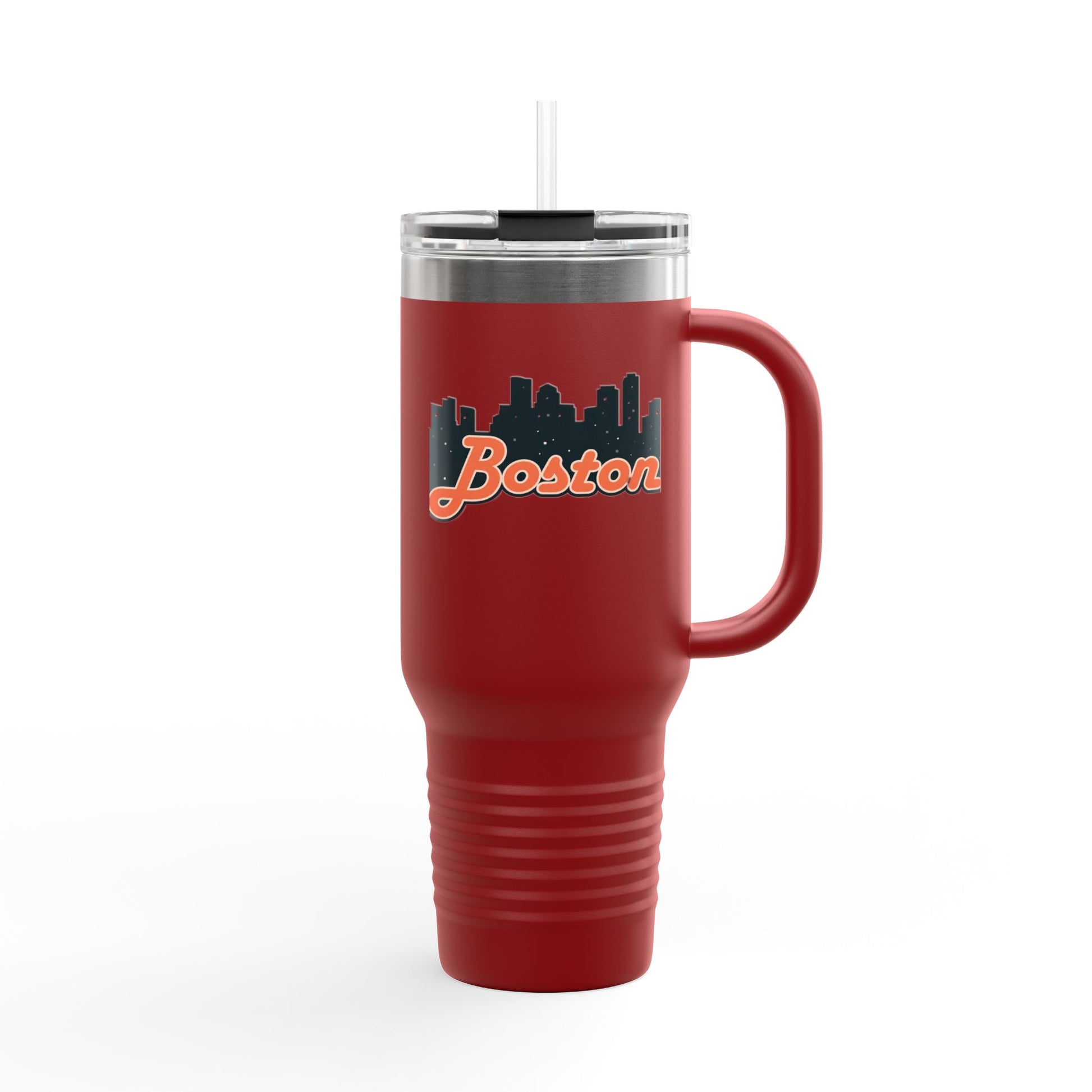 Boston Insulated Travel Mug | 40oz Thermal Cup for Coffee, Personalized Gifts for Her, Travel Tumbler, Souvenir Drinkware, Holiday Essential