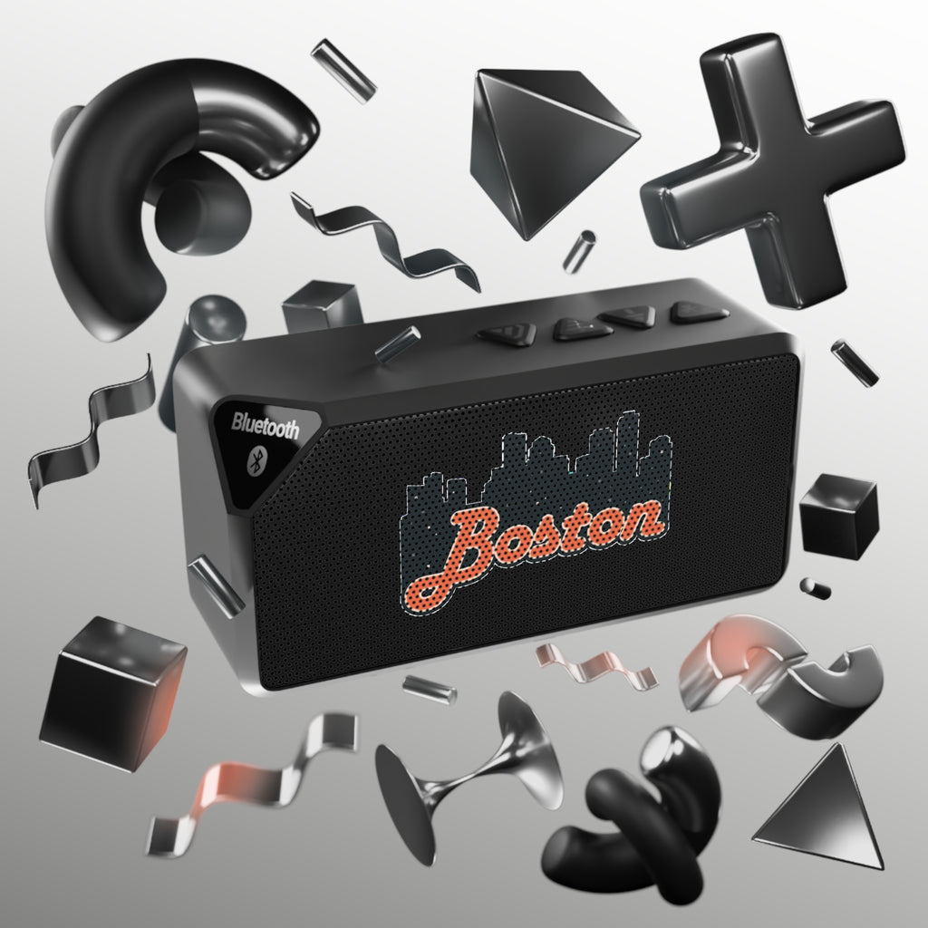 Portable Bluetooth Speaker - Boston City Design, Wireless Speaker for Home, Travel, Gift for Music Lovers, Urban Decor