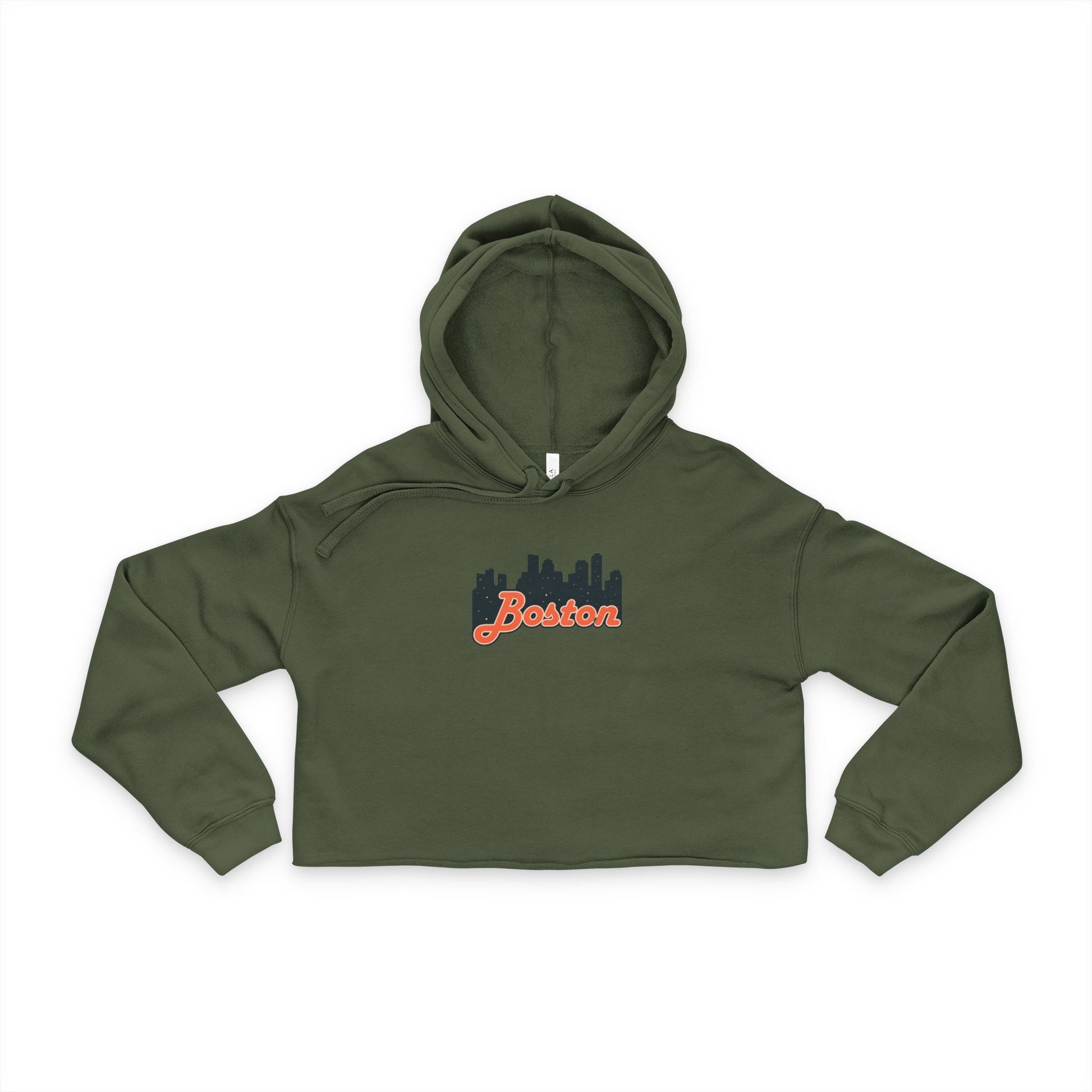 Boston Women's Cropped Hoodie, Stylish Streetwear, Casual Summer Top, Perfect Gift, Trendy Athletic Wear, Urban Fashion